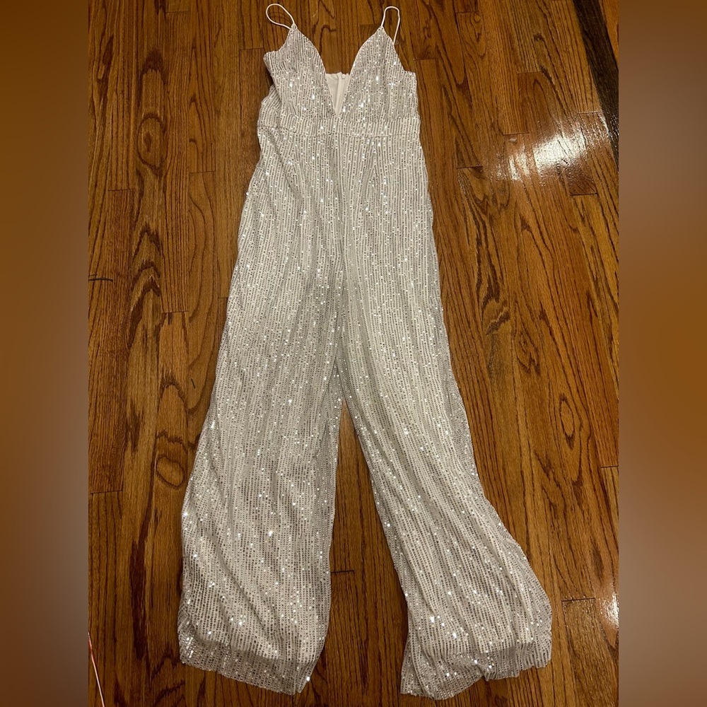 SHEIN sparkly white jumpsuit